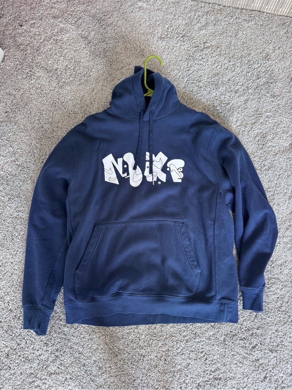 Nike Navy Graphic Hoodie Sweatshirt